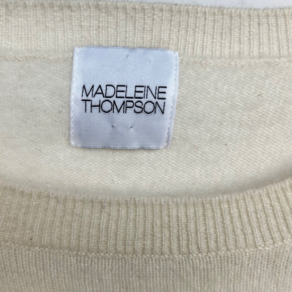 MADELEINE THOMPSON Cream Lodi Pullover Sweater🌈 - Picture 5 of 7